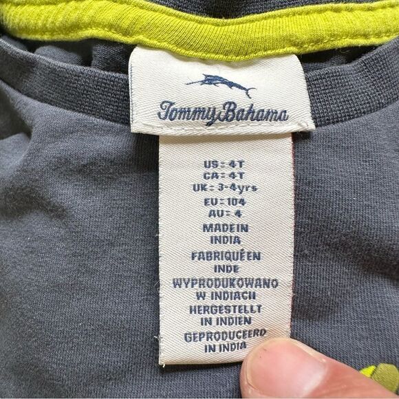 Tommy Bahama 4T Navy/Yellow Dragon Top - Picture 2 of 6
